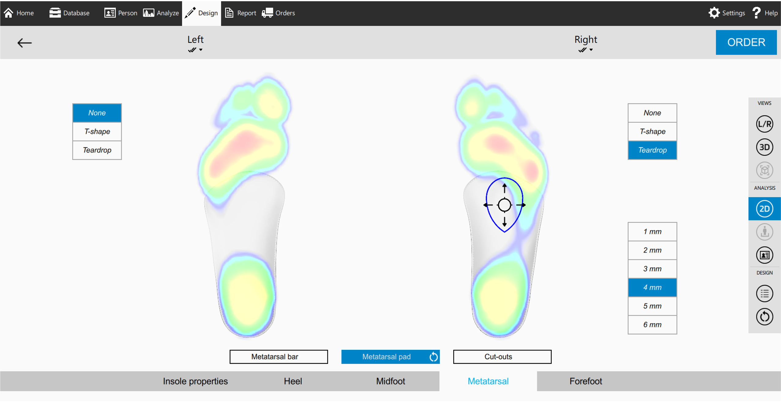 Image of software used to analyse movement